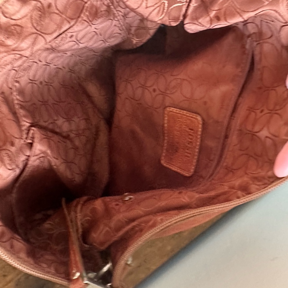 FOSSIL Leather Patchwork Shoulder Bag Crossbody Hobo Handbag Purse VINTAGE - Picture 12 of 15